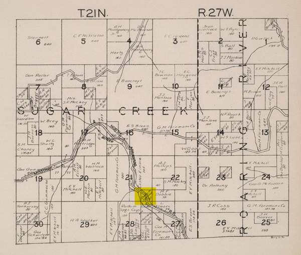 Radium Springs Map 1930